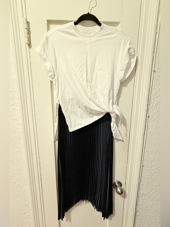 3.1 Phillip Lim Dresses & Skirts - 3.1 Phillip Lim Mix Media T Shirt Pleated Midi Dress